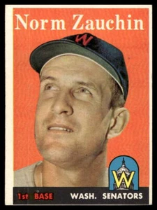 1958 Topps #422 Norm Zauchin Washington Senators VG-VGEX (MC) - Picture 1 of 2