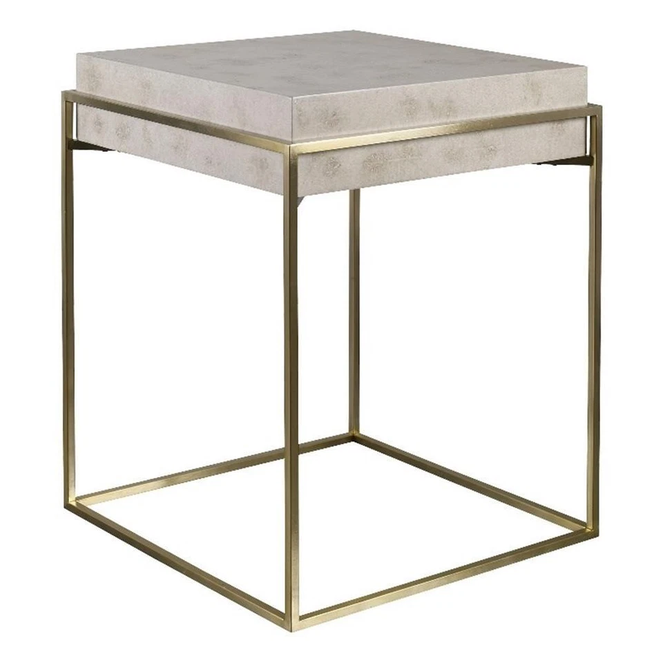 Uttermost 25100 Inda - 24 Inch Modern Accent Table Brushed Brass Finish