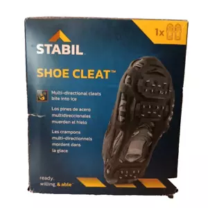 Stabil Ice Shoe Covers Slip Over Shoes Cleats Black (Men Size 8-10) Women 10.5+ - Picture 1 of 8