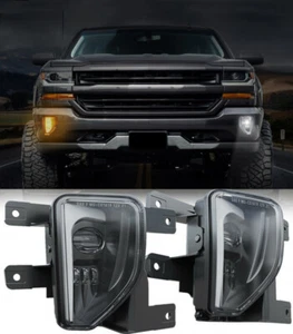 LED Fog Lights Bumper Driving Lamp Fit For Chevy Silverado 1500 2016 2017 2018 - Picture 1 of 9