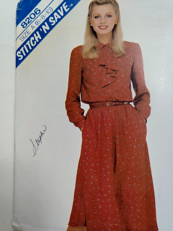 Blouse Top Skirt 6 8 10 Stitch N Save 8206 McCalls Sewing Pattern UC McCall's - Image 1 of 4