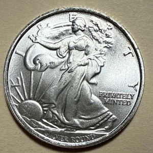 1/2 Oz Silver "Walking Liberty" 999 Fine Silver - 1/2 oz Silver Round by MME - Picture 1 of 2