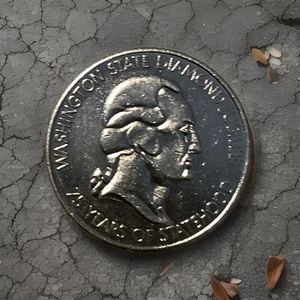 1964 Washington State Diamond Jubilee Token Medal George W. 75 Years - Picture 1 of 4