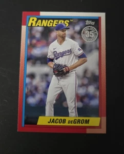 2025 Topps Series 2 Jacob deGrom 1990 Topps 35th Anniversary insert #90B2-33 - Picture 1 of 2