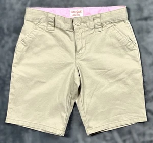 Girl's Cat & Jack Khaki Bermuda Shorts Adjustable Waist SIZE 6 School Uniform - Picture 1 of 11