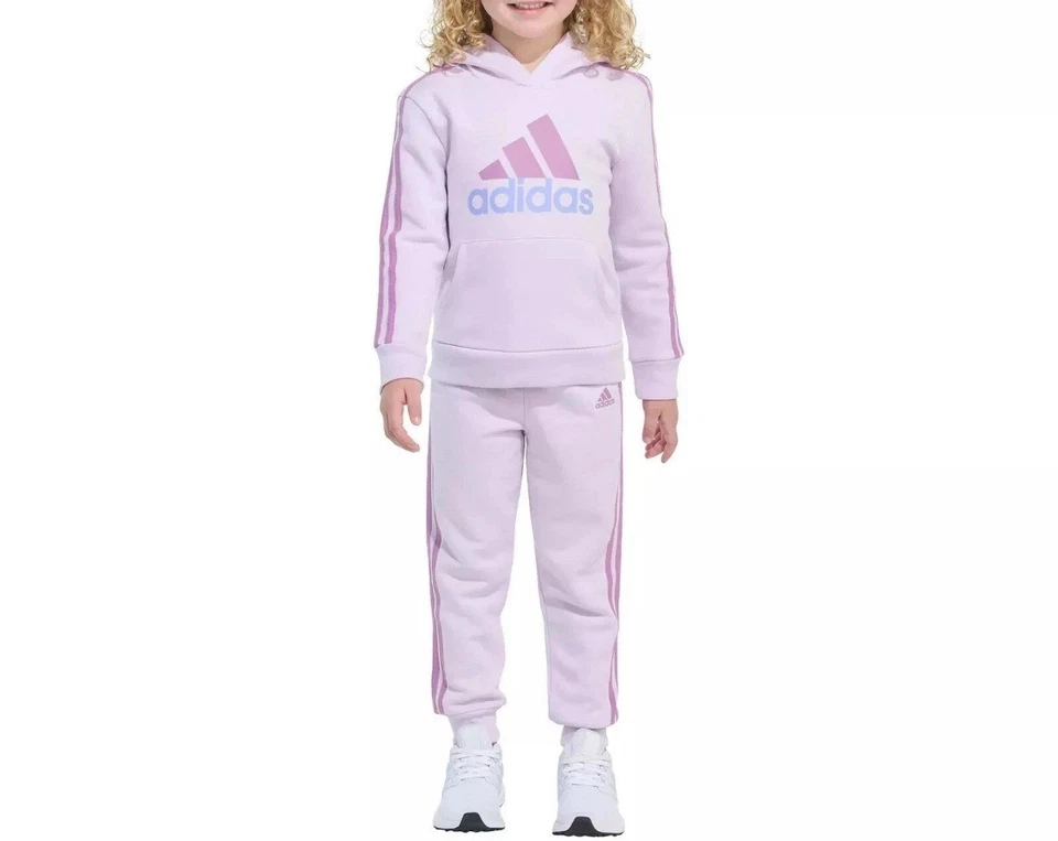 Size 5 Purple Adidas Youth Tracksuit 2 Piece Set BNWTS Lavender