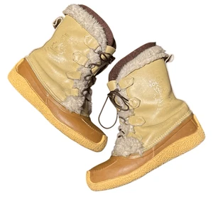 Sorel Vintage Tan Leather Snow Winter Boots Women’s US 9 - Picture 1 of 10