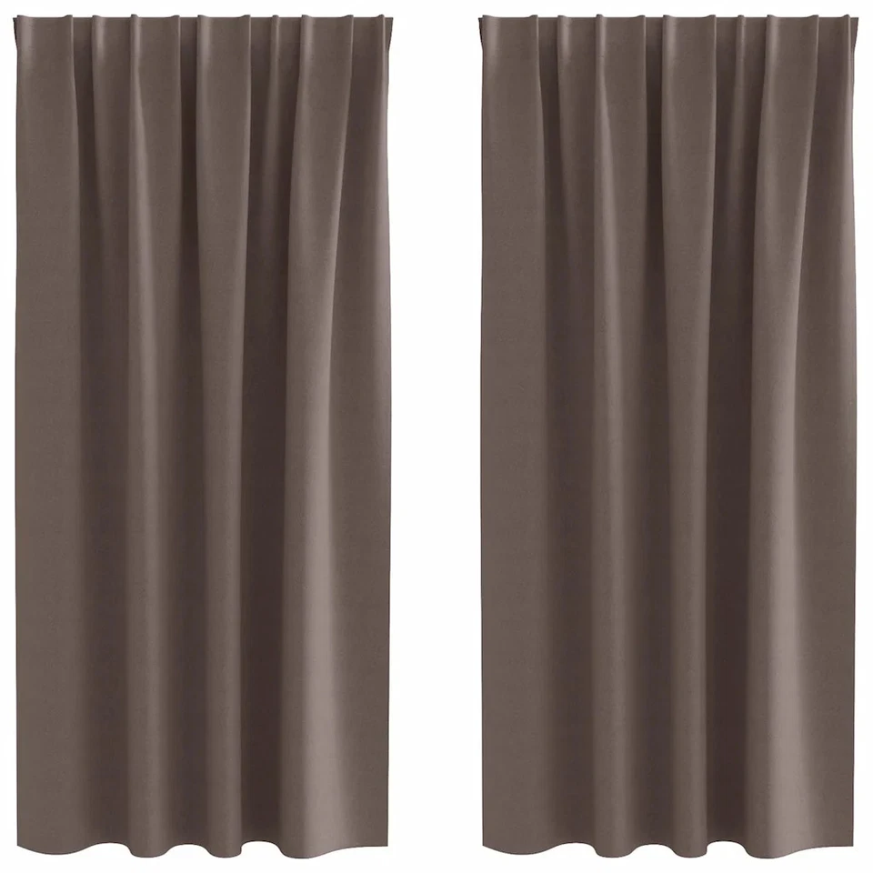 Blackout Curtains with Rings Polyester Window Treatment Bedroom Covers  vidaXL - Image 1 of 4