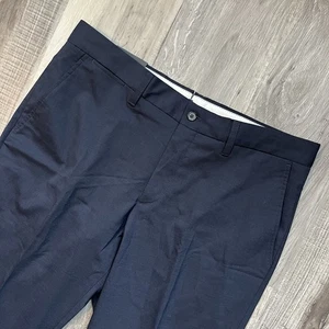 NWT J Lindeberg Nicolas Slim Stretch Pants Mens 34x31 Blue Wool Golf Business - Picture 1 of 11