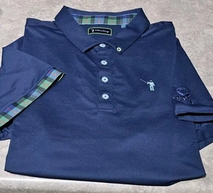 Neu! William Murray - Navy Poly/Spdx, Herren SS/4B, Sommer Polo Golf Shirt (XL) - Bild 1 von 6