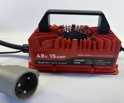 Cargador de carro de golf 48V 15 Amp Club Car DS y batería de plomo ácido precedente enchufe de 3 pines Foto 1 de 4