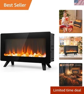 16 Inch Electric Fireplace Heater Portable 3D Flames Overheat Protection - Picture 1 of 10
