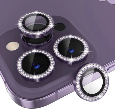 For iPhone 17/ 16/15 /14/13 Series Bling Diamond GLASS Camera Lens Protector  - Image 1 of 4