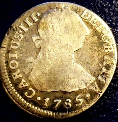 1785 - Mexico - 2 Reales - Silver Carlos III Rare Spanish Colonial Coin KM#:78.1 - Image 1 of 4