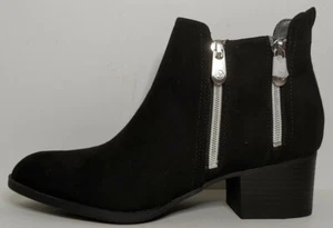 ¡¡NUEVO!! Adrienne Vittadini Ravi Negro Gamuza Botines 2" Tacones 5.5M EE. UU. 35.5M EUR - Imagen 1 de 3