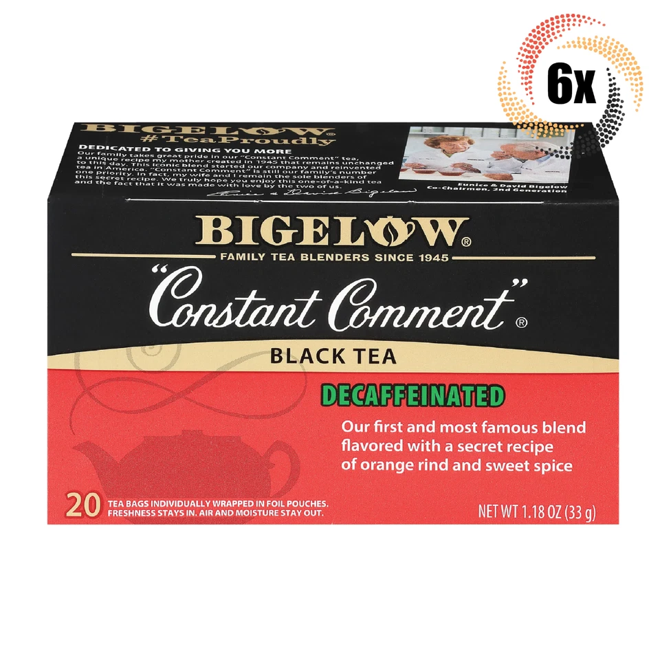 Bigelow 3 PK of 20 Constant Comment Decaffeinated Black Tea - Damaged -exp 2/23