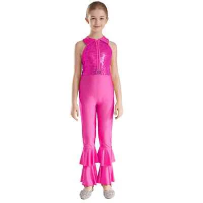 Hot Kids Girls Hippie Costume Latin Jazz Dance Gymnastics Performance Costume - Image 1 of 4