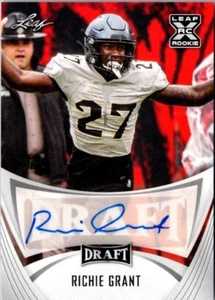 Richie Grant 2021 Leaf Draft Autographe Rookie #BA-RG1 UCF Knights/Faucons - Photo 1/2