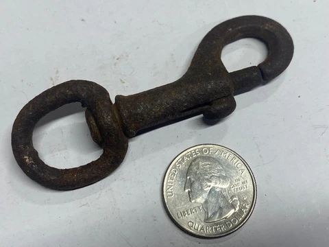 Vintage Rusty  Crusty 3" SPRING HOOK, Dogs Boats Sailing Livestock, Restoration Cover