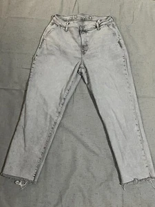 Old Navy Extra High Rise 14 Gray Curvy Sky High Straight Secret Pockets Raw Hem - Bild 1 von 6