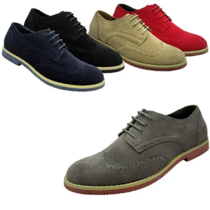 Men's Dress Shoes Wing Tip Classic Lace Up Fashion Oxfords Casual Colors, Sizes - Picture 1 of 25