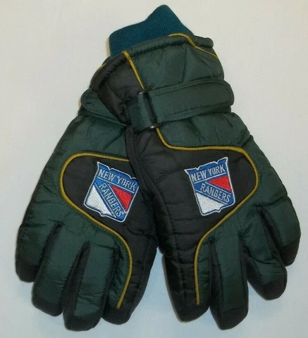 NHL New York Rangers Youth Nylon Ski Gloves By Reebok - Fits 8-20 years - NWT Cover