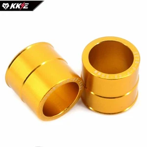 Bujes espaciadores delanteros dorados 22 mm cuello aptos para bicicleta SUZUKI RMZ250 RMZ450 2007-2020 - Imagen 1 de 6