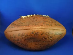 Réplica autografiada de fútbol americano de la temporada 1977 de los Baltimore Colts Team - Imagen 1 de 6