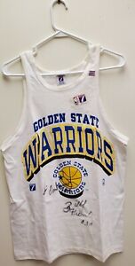 SIGNED Tim Hardaway + B Owens VINTAGE Logo7 Golden State Warriors Tank w/ TAGS 