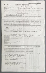 [Somerset, UK]   Succession of Property from Edmund Burnett Mallick   Oct. 1890  - Picture 1 of 11