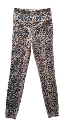 J. Leggings Crew Weekend tiro alto para mujer beige estampado de leopardo 7/8 elásticos talla XS Foto 1 de 4