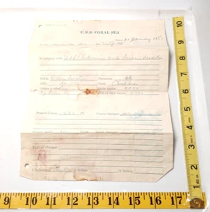 Vintage 1951 EE. UU. Informe Coral Sea US Navy - Imagen 1 de 7