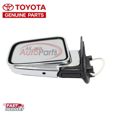 NEW OEM GENUINE 1989-1995 TOYOTA 4RUNNER FRONT DRIVER LEFT DOOR MIRROR CHROME - Image 1 of 3