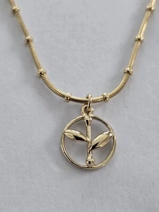 Ola Gorie 9ct Yellow Gold Jasmine Round Necklace Bead Chain Box - Picture 1 of 13