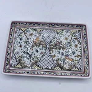 Serving Platter Collectable HandMade Hand Painted Portugal signed Vintage rare - Picture 1 of 10