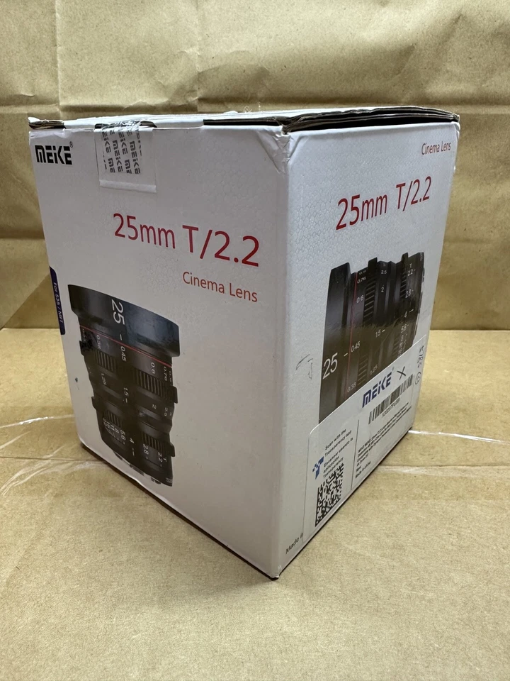 Lente de cine de enfoque manual Meike 25 mm T2.2 (montaje MFT) - sellada, envío gratuito Foto 1 de 4