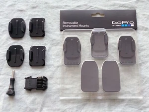 Genuine GoPro Mount Buckle Clip Attachment + 2x Flat + Curved Adhesive Mount - Picture 1 of 5