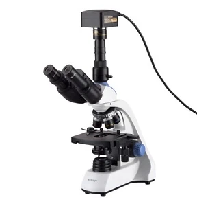 AmScope 40X-1000X LED Trinocular Compound Microscope + Mechanical Stage + 10MP C - Picture 1 of 2