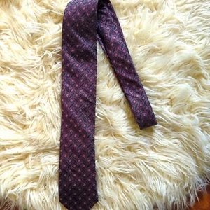 JOSEPH ABBOUD Seda Viscosa Forma Floral Marrón Corbata Diamante Patrón  - Imagen 1 de 5