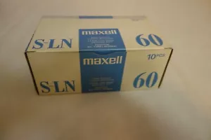 Box 10 Maxell Low Noise Cassette Tapes S-LN 60 Compact Cassettes Blank Brand New - Picture 1 of 3