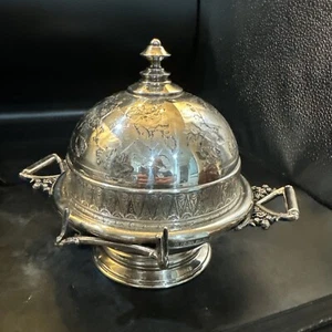 Roger Bros Triple Plate Domed Butter Keeper With Insert - Picture 1 of 16