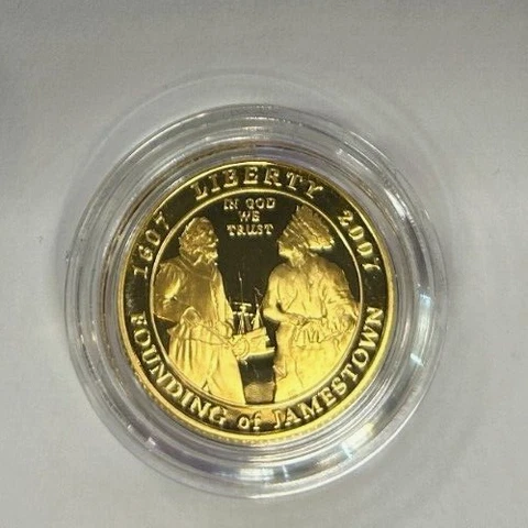 2007 Jamestown 400th Anniversary Commemorative Coin Program-Proof Gold $5 Coin Cover