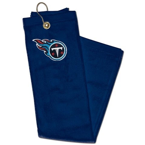 Tennessee Titans Golf Towel 15x25 NFL Tri-Fold Sports Fan Football Hook Clip Rag Cover