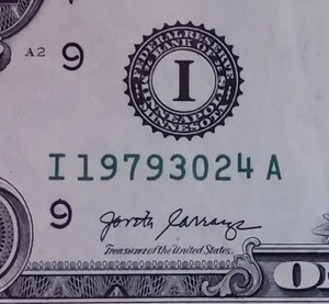MARCH 24th 1979 BIRTHDAY ANNIVERSARY DATE NOTE FANCY SERIAL NUMBER $1 ONE DOLLAR - Picture 1 of 4