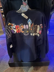 Size Large - Disneyland 2025 Glow In The Dark Blue Villains Spirit Jersey - Picture 1 of 1