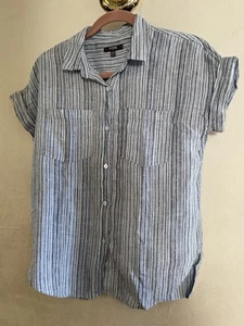 NYDJ Damen Liben Streifen Camp Shirt blau/weiß Gr.XS - Bild 1 von 6