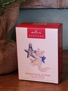 2023 Hallmark Ornaments  "MISCHIEVOUS KITTENS"  25th ANNIVERSARY SPECIAL EDITION - Picture 1 of 2