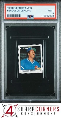 1983 FLEER STAMPS FERGUSON FERGIE JENKINS HOF POP 4 PSA 9 - Image 1 of 3