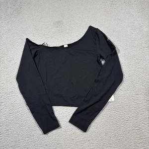 Neu mit Etikett Alo Gr. L asymmetrisch transparent leuchtend Langarm schwarz 68 $ - Bild 1 von 10