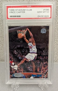 1998 Stadium Club #198 Vince Carter (RC) PSA 10 RARE - Bild 1 von 2